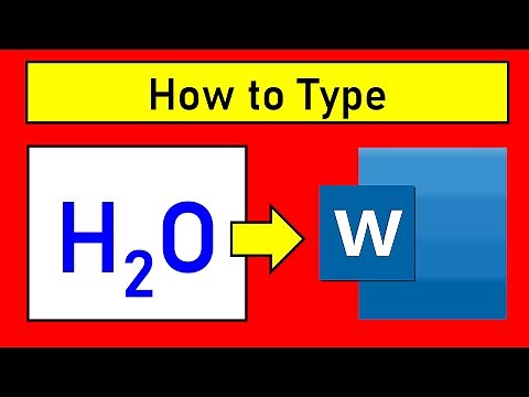 How To Type H2O In Word (Microsoft)