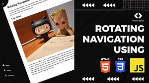 Rotating Navigation using HTML CSS JavaScript | Rotating Nav | HTML CSS JavaScript Project