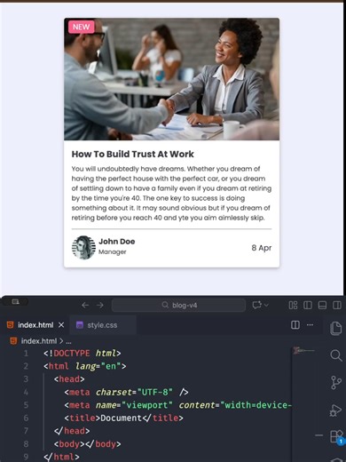Create a Blog Container with HTML and CSS Tutorial