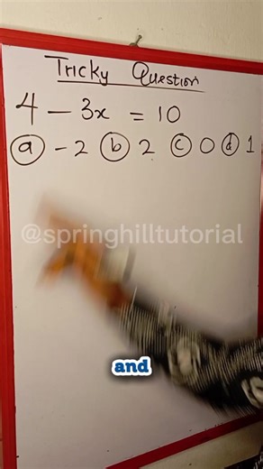 Linear equation #springhilltutorial