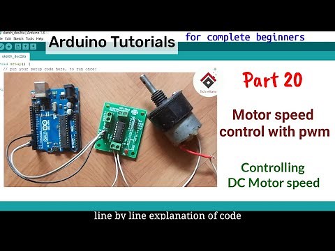 Control Speed of DC Motor with L293D and PWM | Arduino tutorial 20