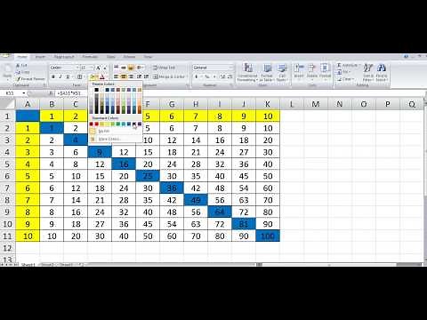 How to Quickly create Multiplication Table in MS Excel ****