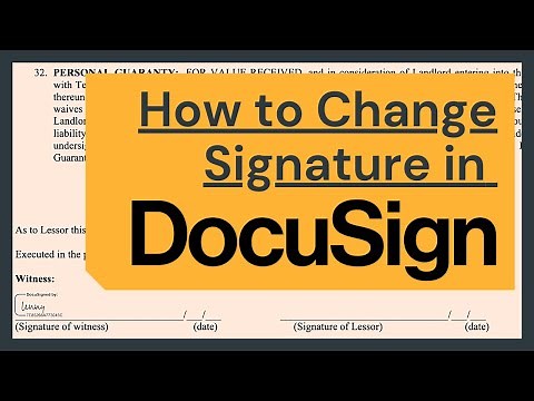 How to Change Signature in DocuSign