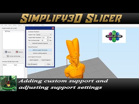 Simplify3d support settings - HOW TO add and adjust supports