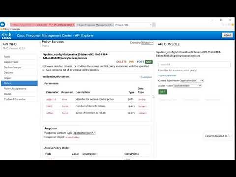 Cisco Firepower Management Center REST API - Deploying Policies