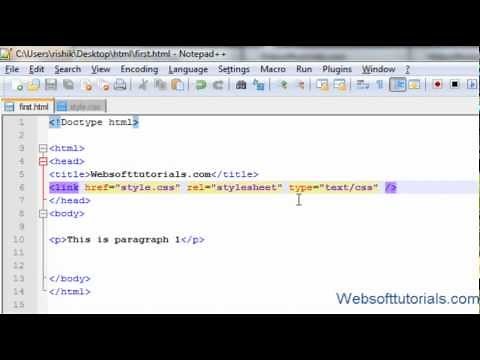 html and css Tutorial - 15 - How to use css in html document