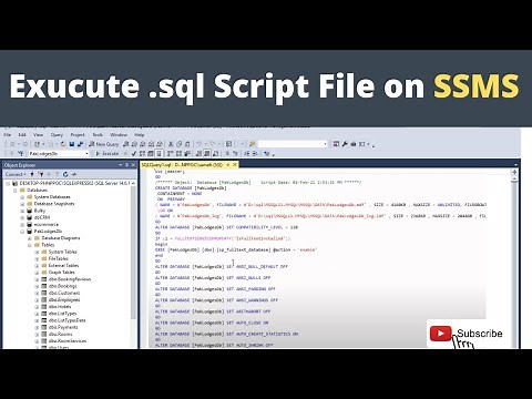 How to execute sql script files in sql server management studio