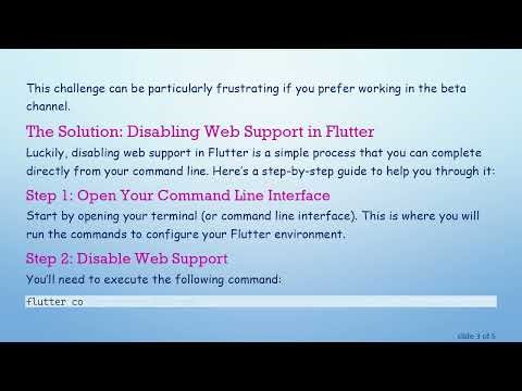 How to Create a Flutter Project for Android and iOS Without Web Support