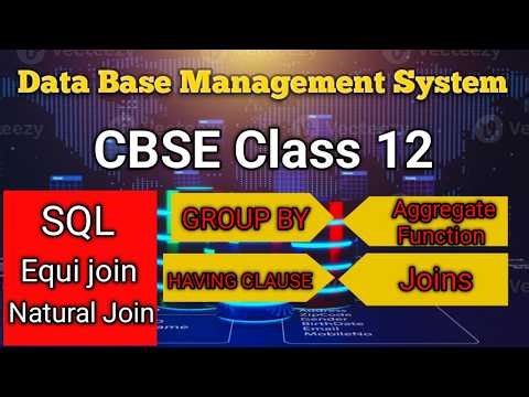 Aggregate function,Groupby ,Joins Class 12 CBSE
