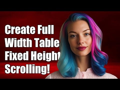 How to Create a Full Width Table with Fixed Height and Scrolling in Bootstrap