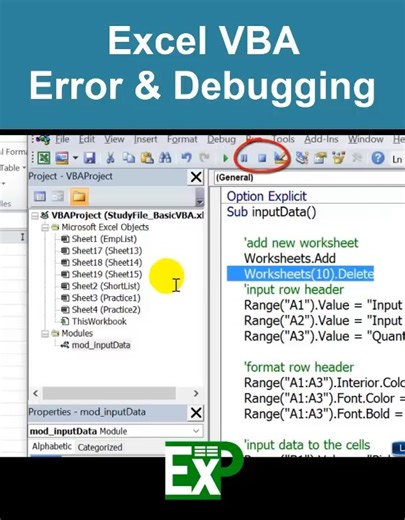 2.6K views · 15 reactions | Debug 3 ลักษณะในการเขียน Excel VBA...