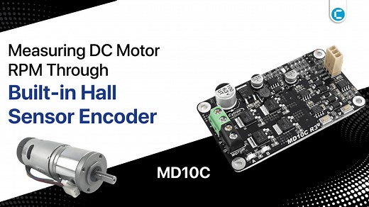 Measuring DC Motor RPM Through Built-in Hall Sensor Encoder