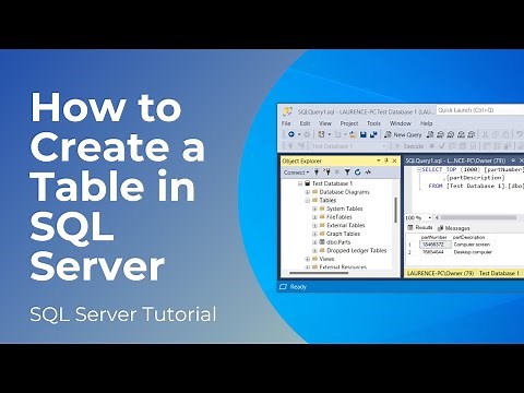 How to Create a Table in SQL Server Management Studio