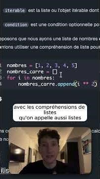 Les compréhensions de liste