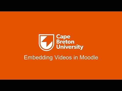 Embedding Videos in Moodle