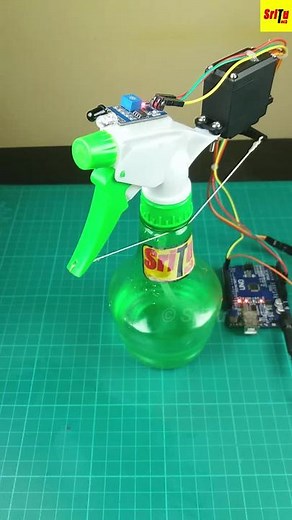Automatic Hand Sanitizer Bottle Control | Arduino Spray & Motor Inverter Refrigerator