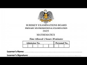 SUREKEY P6 MATH 2025 PROMOTIONAL EXAM