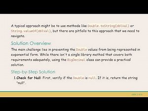 Converting a Double to a String in Java: Handling Nulls and Exponents