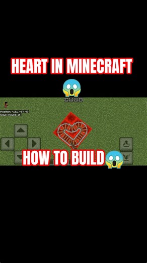 How to Make a HEART With Rails in Minecraft 💖 | Easy Rail Art Tutorial #short #viral #Minecraft