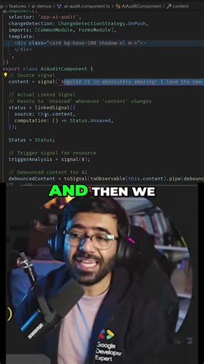 Angular Signals Explained: linkSignal, debounceTime & Reactive Content Handling #shorts