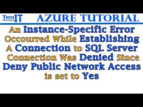 Connection was denied since Deny Public Network Access is set Yes- Microsoft SQL Server, Error:47073