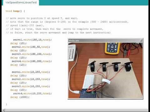 Servo Speed Control using Arduino Uno