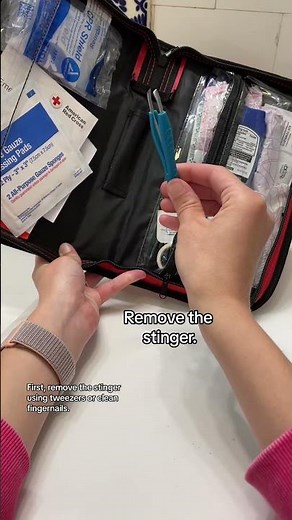 How to treat a bee sting. #FirstAid