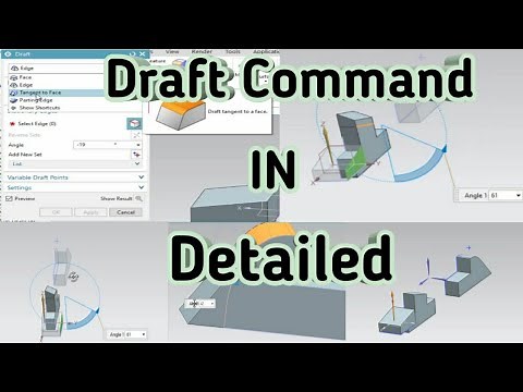 Draft command in NX12