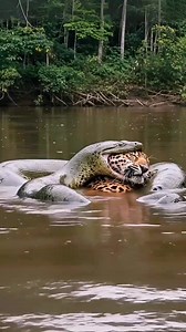 ..Python bite nick aneck of jaguar.. .. #python #jaguar #fighting #animals #cuteanimals #viralnature #WildlifeMoment #nature #adventure | Puppies world