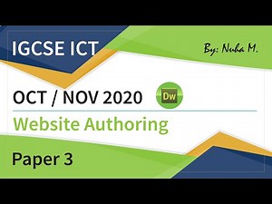 IGCSE ICT | Oct Nov 2020 | Paper 3 | Website Authoring Dreamweaver