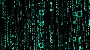 Download Looping Matrix style Cyrillic alphabet code rain effect. lightness to separate from the background. for free