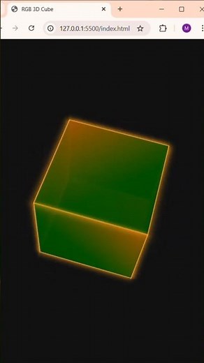 FULL RGB HOLOGRAM 3D ROTATING CUBE Using Pure HTML & CSS | No JavaScript | CSS Animation Tutorial