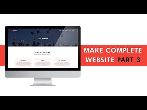 Make Complete College Website Design | Course Page and Blog Page | Part 3
