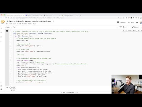 PyTorch Transfer Learning (taking a pretrained model and applying it to your own problem)