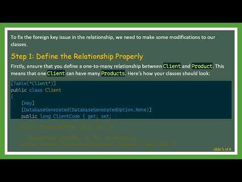 Fixing Foreign Key Issues in Entity Framework