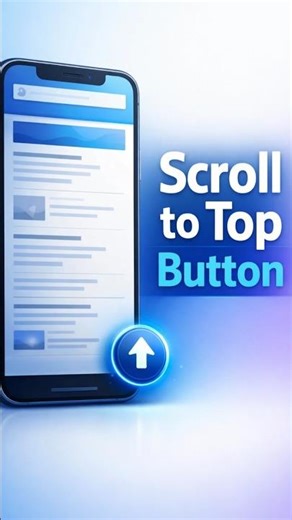 Smooth Scroll to Top Button | HTML CSS JavaScript 🔥 #coding #shorts