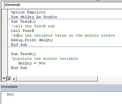 VBA - Return a Value from a Sub Procedure