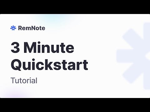 Spaced Repetition Flashcards in Your Notes - 3 Minute RemNote Quickstart