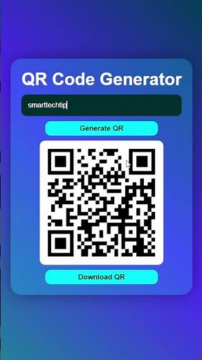 ⚡ Build a QR Code Generator Using HTML, CSS & JavaScript | Full Tutorial 🔥