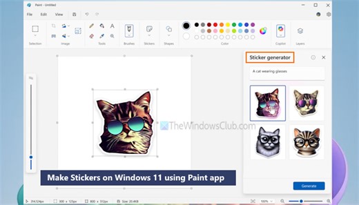 How to make Stickers on Windows 11 using Paint app