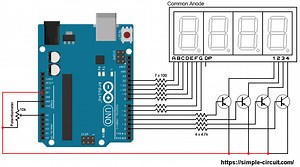 Print Arduino ADC values on 7-segment display