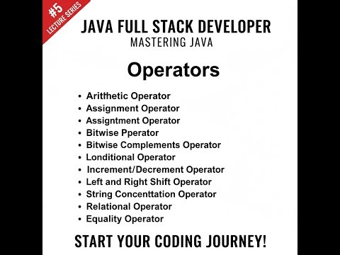 Java Tutorial #5 | Operators in Java Explained with Examples