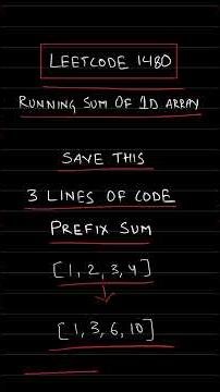 Prefix Sum - Leetcode 1480