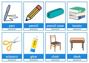 Free Classroom Objects Flashcards | Games4esl