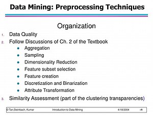 Data Mining: Preprocessing Techniques - SlideServe