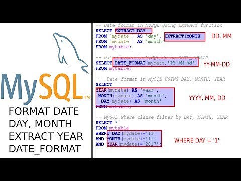 MySQL 8 how to select day, month and year from date