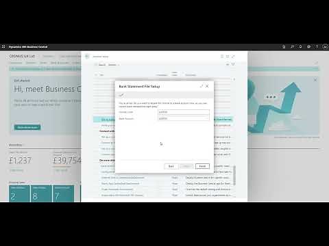Data Exchange Definitions (Bank Statement Import) in Business Central