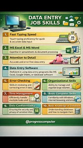 8.7K views · 268 reactions | Data entry job skills 樂  #DataEntry #dcacourse #jobs #jobopportunity #jobsearch #DCA | Progress Computeredu | Facebook