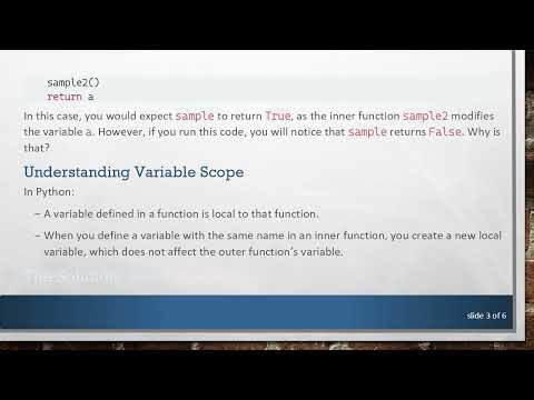 How to Change a Variable in Function Scope from an Inner Function in Python