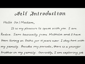 Self introduction in Interview | How to introduce yourself in Interview